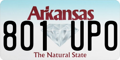 AR license plate 801UPO