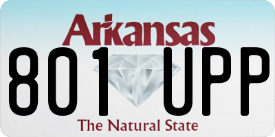 AR license plate 801UPP