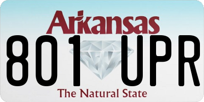 AR license plate 801UPR