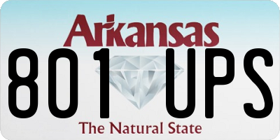 AR license plate 801UPS
