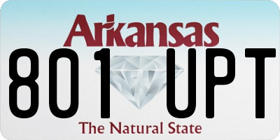 AR license plate 801UPT