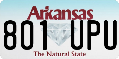 AR license plate 801UPU