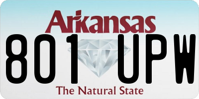 AR license plate 801UPW