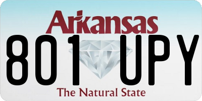 AR license plate 801UPY