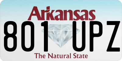 AR license plate 801UPZ
