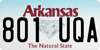 AR license plate 801UQA