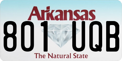 AR license plate 801UQB