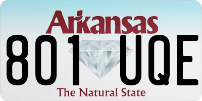 AR license plate 801UQE