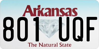 AR license plate 801UQF