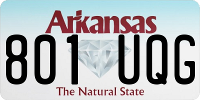 AR license plate 801UQG