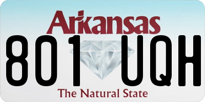 AR license plate 801UQH