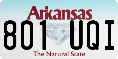 AR license plate 801UQI