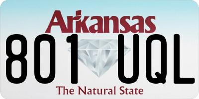 AR license plate 801UQL