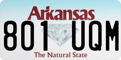 AR license plate 801UQM