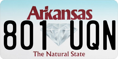 AR license plate 801UQN