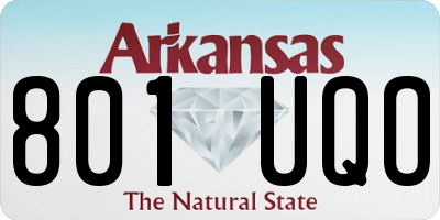 AR license plate 801UQO