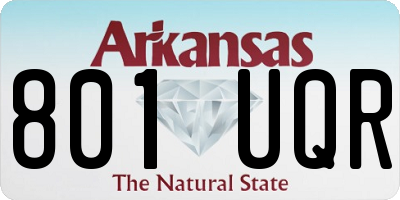 AR license plate 801UQR