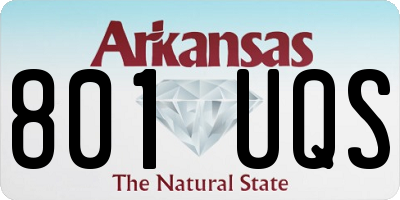 AR license plate 801UQS