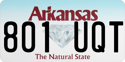 AR license plate 801UQT