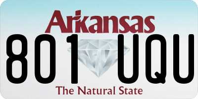 AR license plate 801UQU
