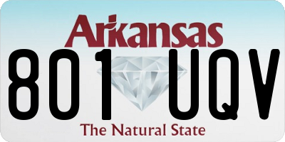 AR license plate 801UQV