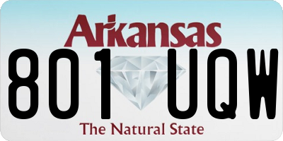 AR license plate 801UQW