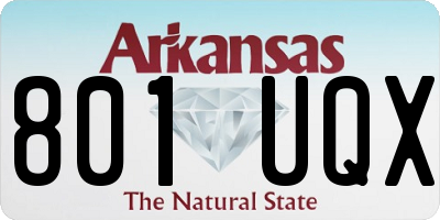 AR license plate 801UQX