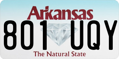AR license plate 801UQY