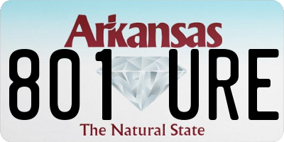 AR license plate 801URE