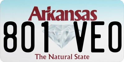 AR license plate 801VEO