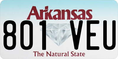 AR license plate 801VEU