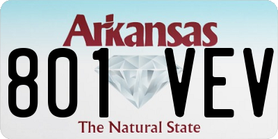 AR license plate 801VEV