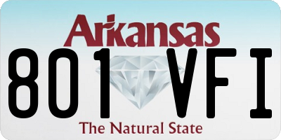 AR license plate 801VFI