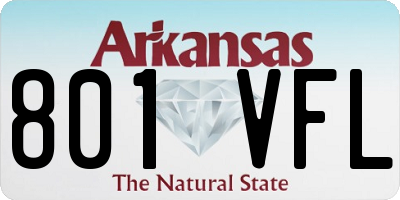 AR license plate 801VFL