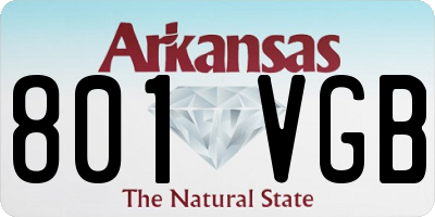 AR license plate 801VGB