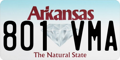 AR license plate 801VMA
