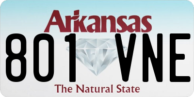 AR license plate 801VNE