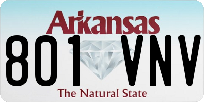 AR license plate 801VNV