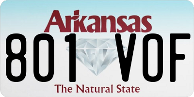 AR license plate 801VOF