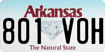 AR license plate 801VOH