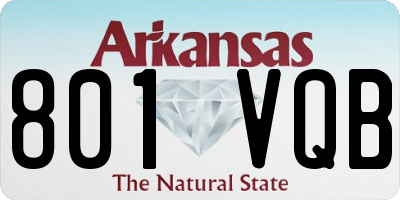 AR license plate 801VQB