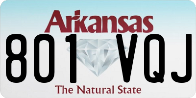 AR license plate 801VQJ