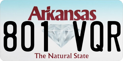 AR license plate 801VQR