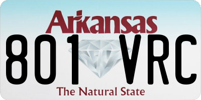 AR license plate 801VRC