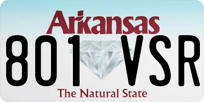 AR license plate 801VSR