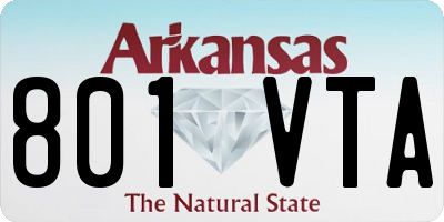 AR license plate 801VTA