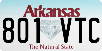 AR license plate 801VTC