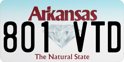 AR license plate 801VTD