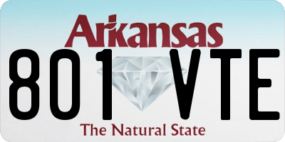 AR license plate 801VTE