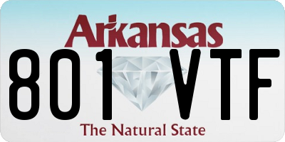 AR license plate 801VTF